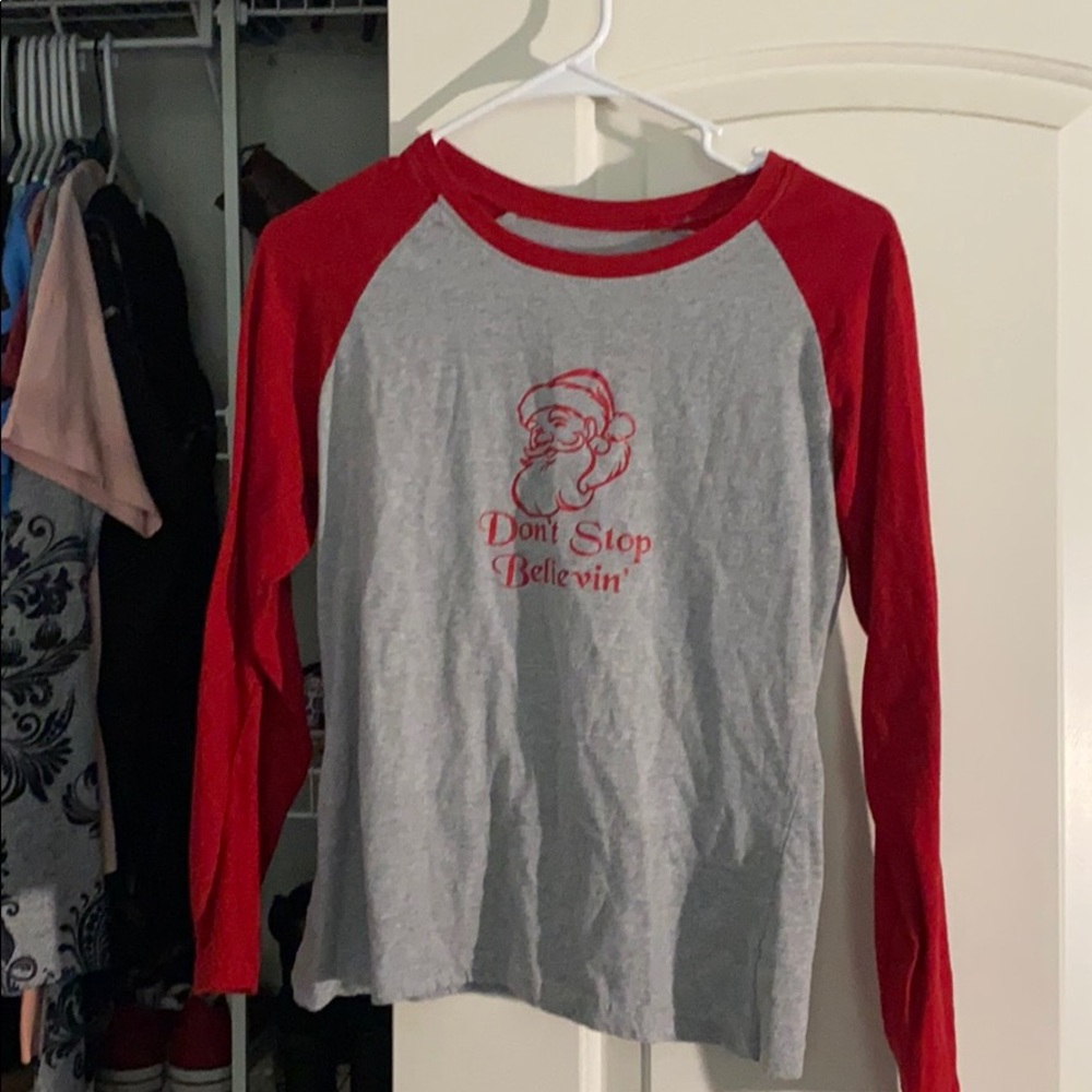 Don’t stop believin Santa shirt